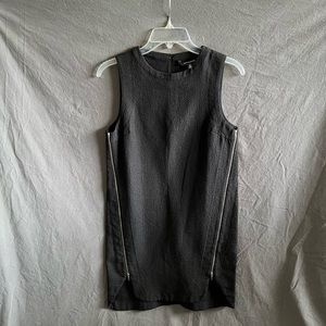 Robert Rodriguez - Black Sleeveless Shift Dress w/Zippers - Size 0